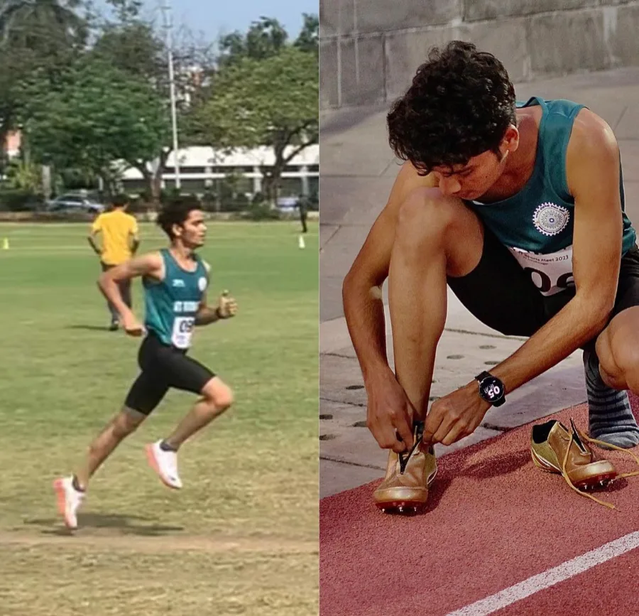 Agam Pandey racing the 800 m